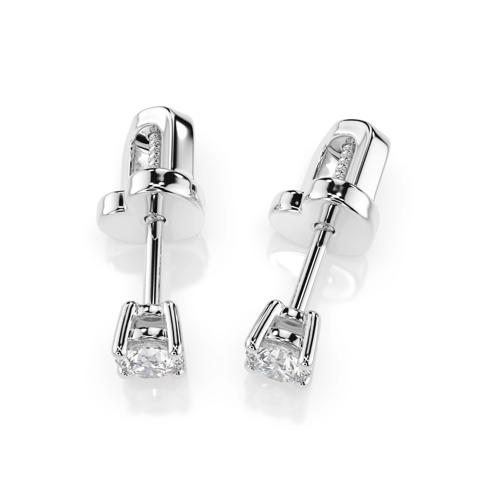 Solitaire Butterfly Earring (Round), 0.3 ct — 102-10012/1(3.4)