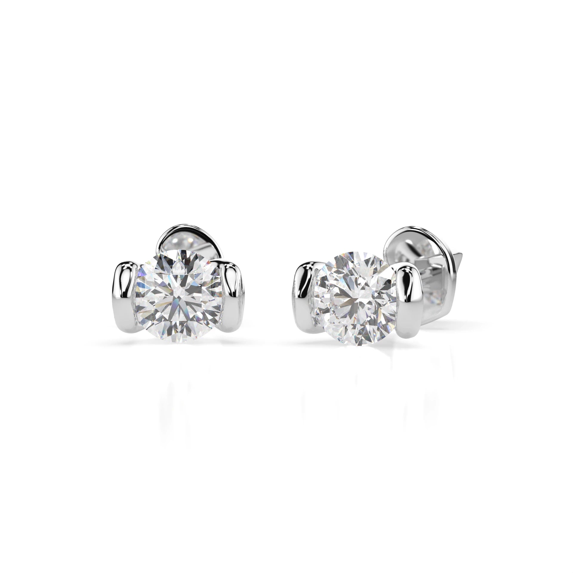 Solitaire Butterfly Earring (Round), 0.6 ct — 102-10016(4.2)