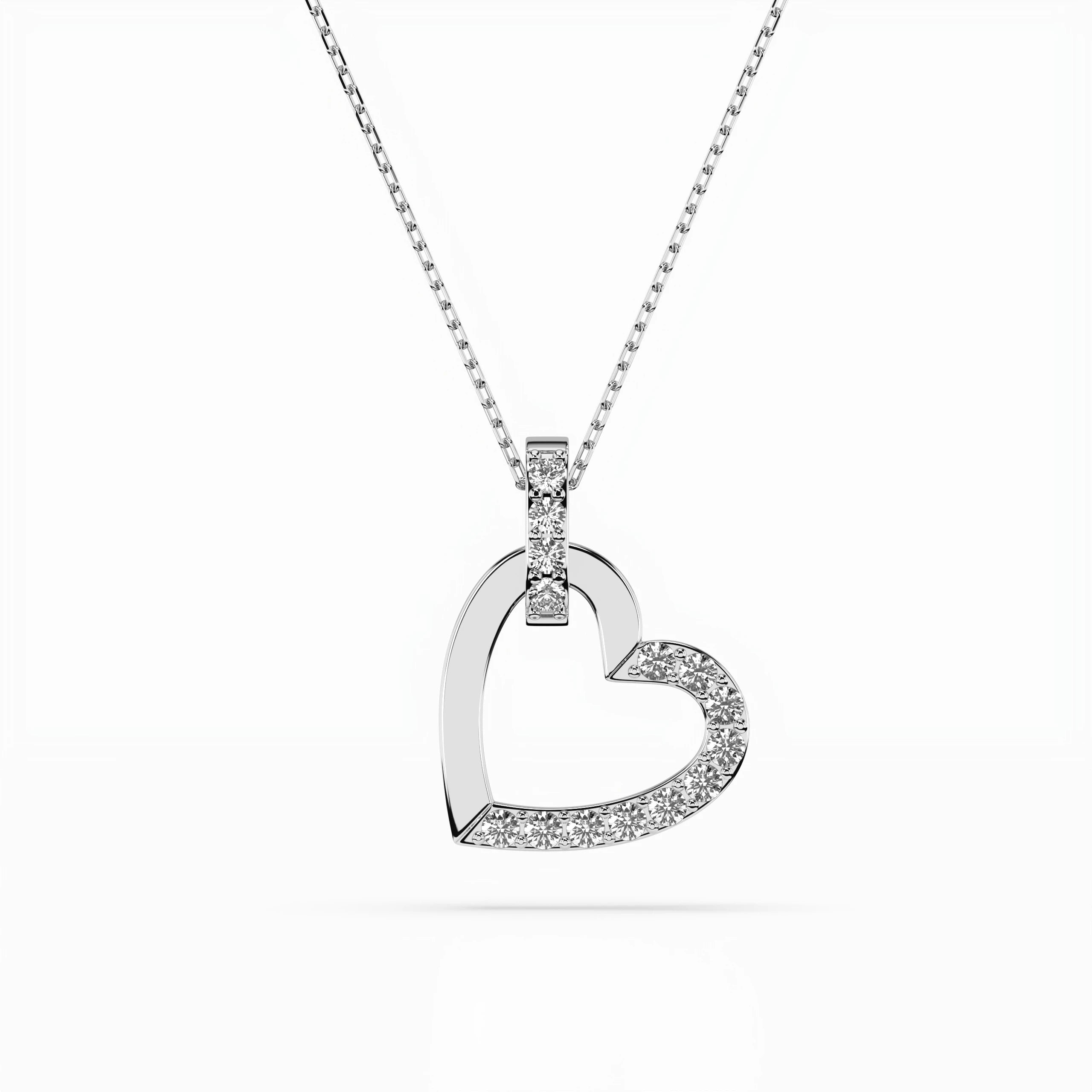 Minimalism Necklace (Round), 0.18 ct — 104-10058