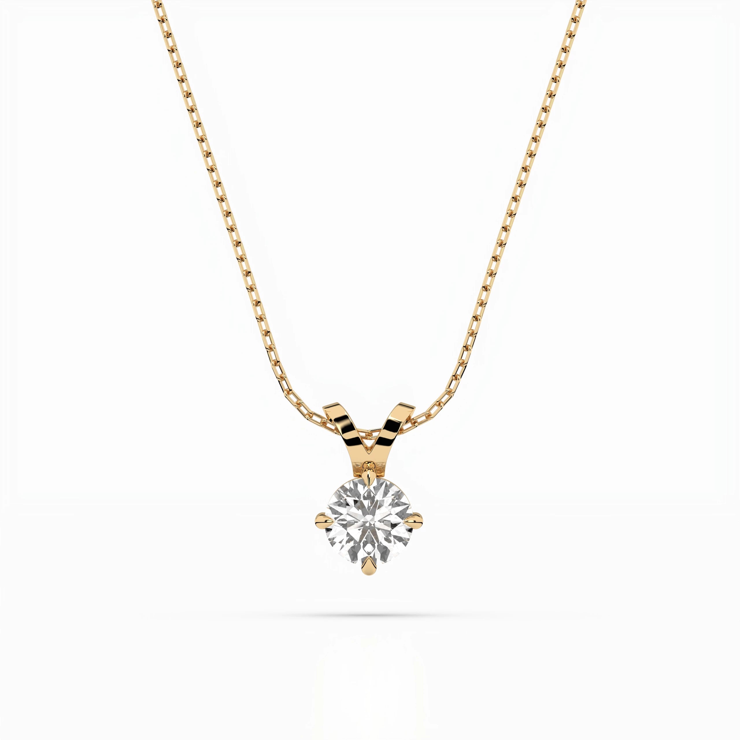 Solitaire Necklace (Round), 0.3 ct — 104-10037(4.2)