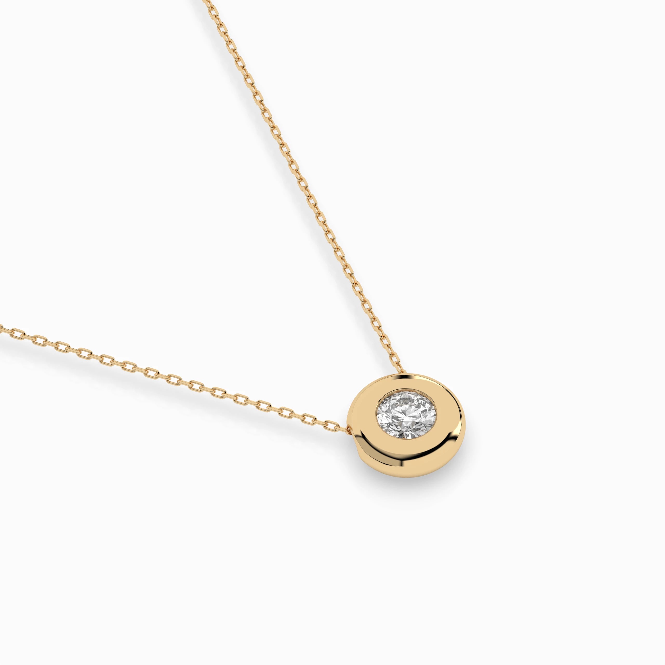 Solitaire Necklace (Round), 0.25 ct — 104-10007(4.0)