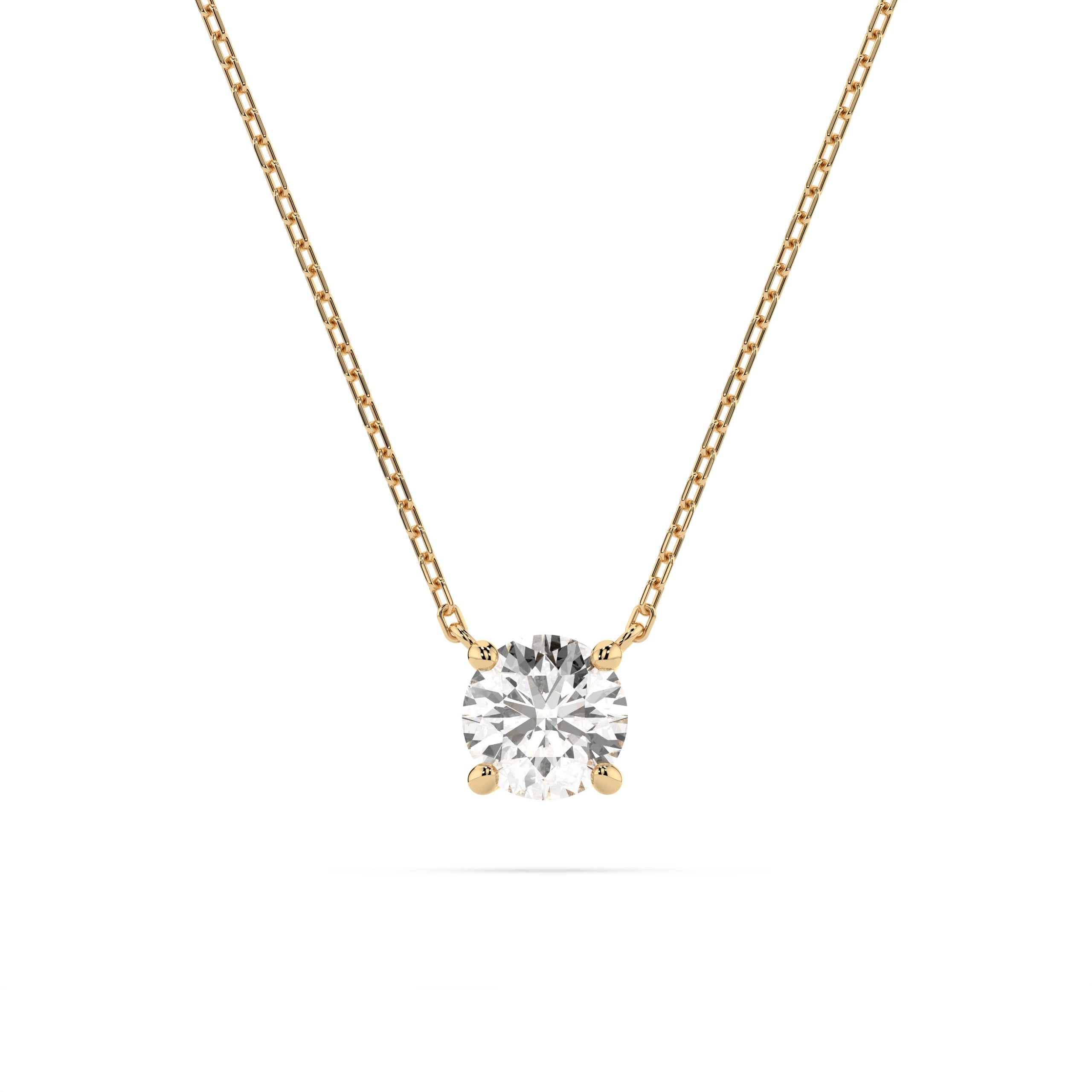 Solitaire Necklace (Round), 0.5 ct — 104-10040(5.1)