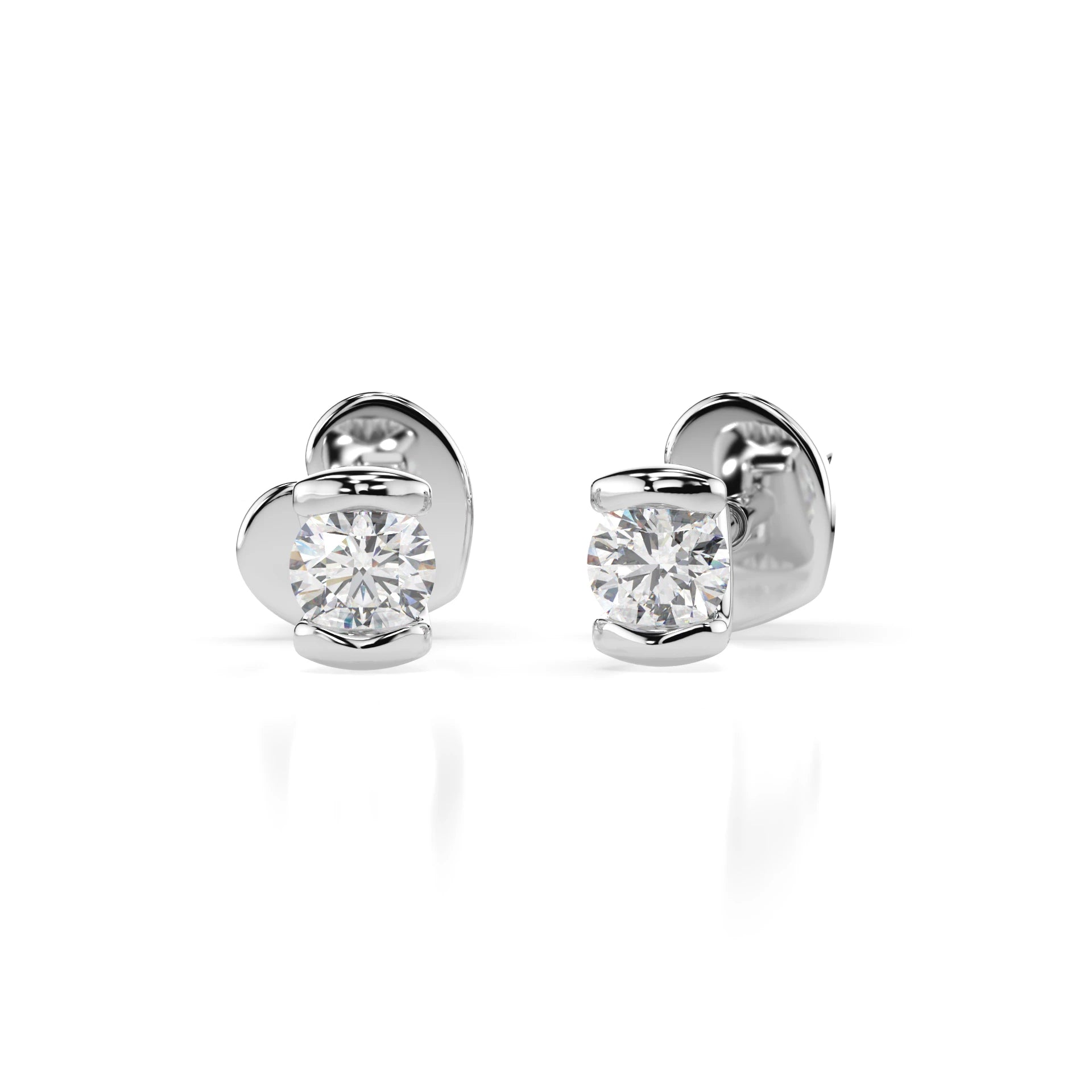 Solitaire Butterfly Earring (Round), 0.2 ct — 102-10016(3.0)
