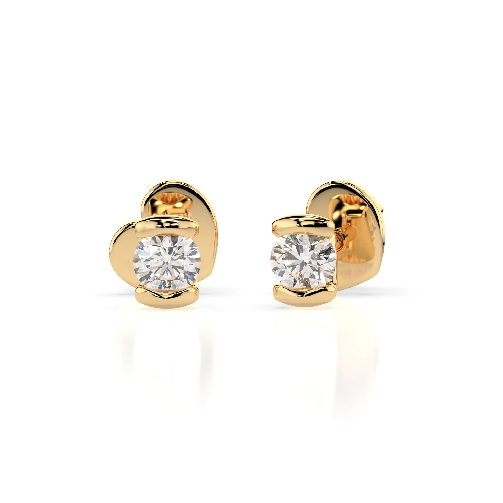 Solitaire Butterfly Earring (Round), 0.2 ct — 102-10016(3.0)