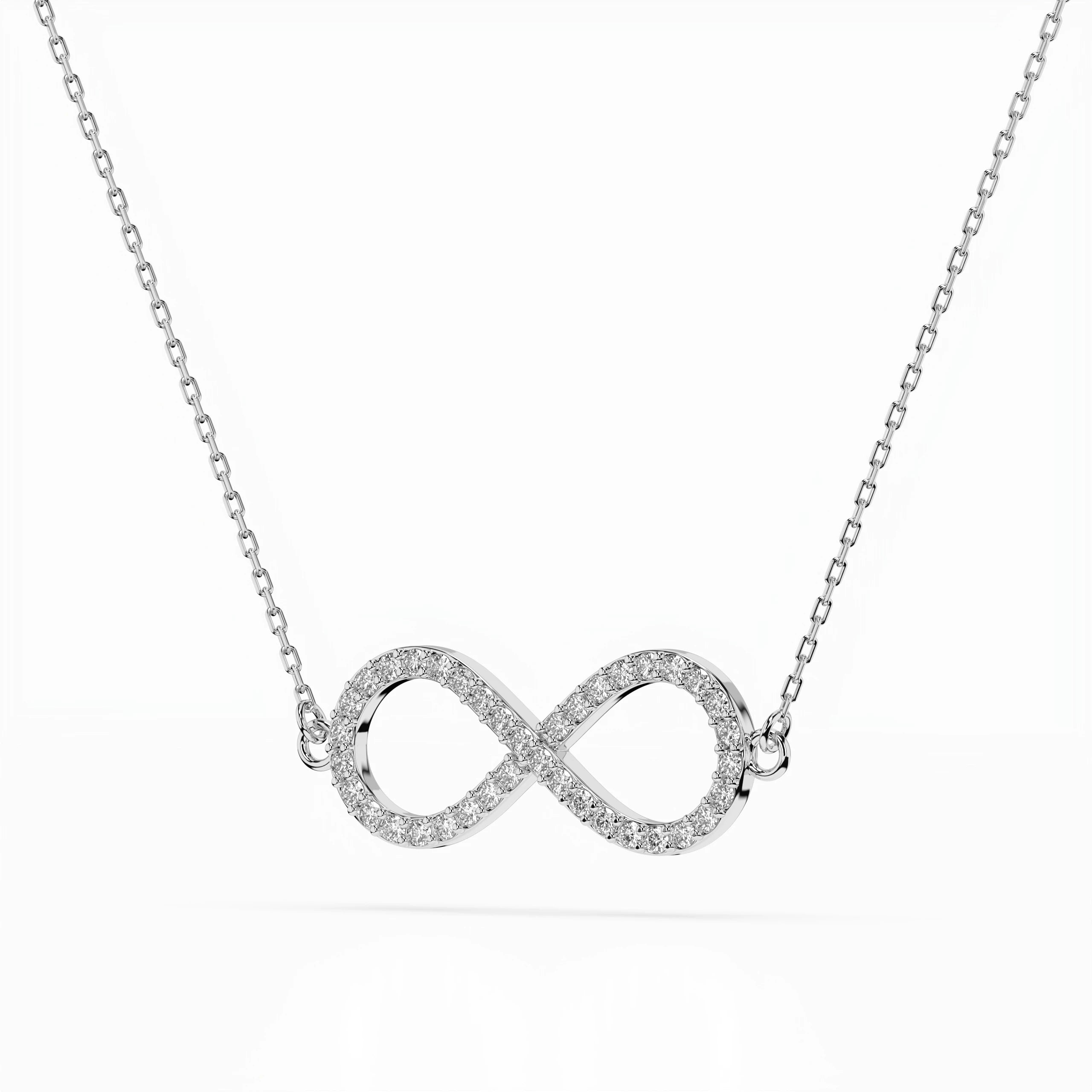 Minimalism Necklace (Round), 0.19 ct — 104-10068