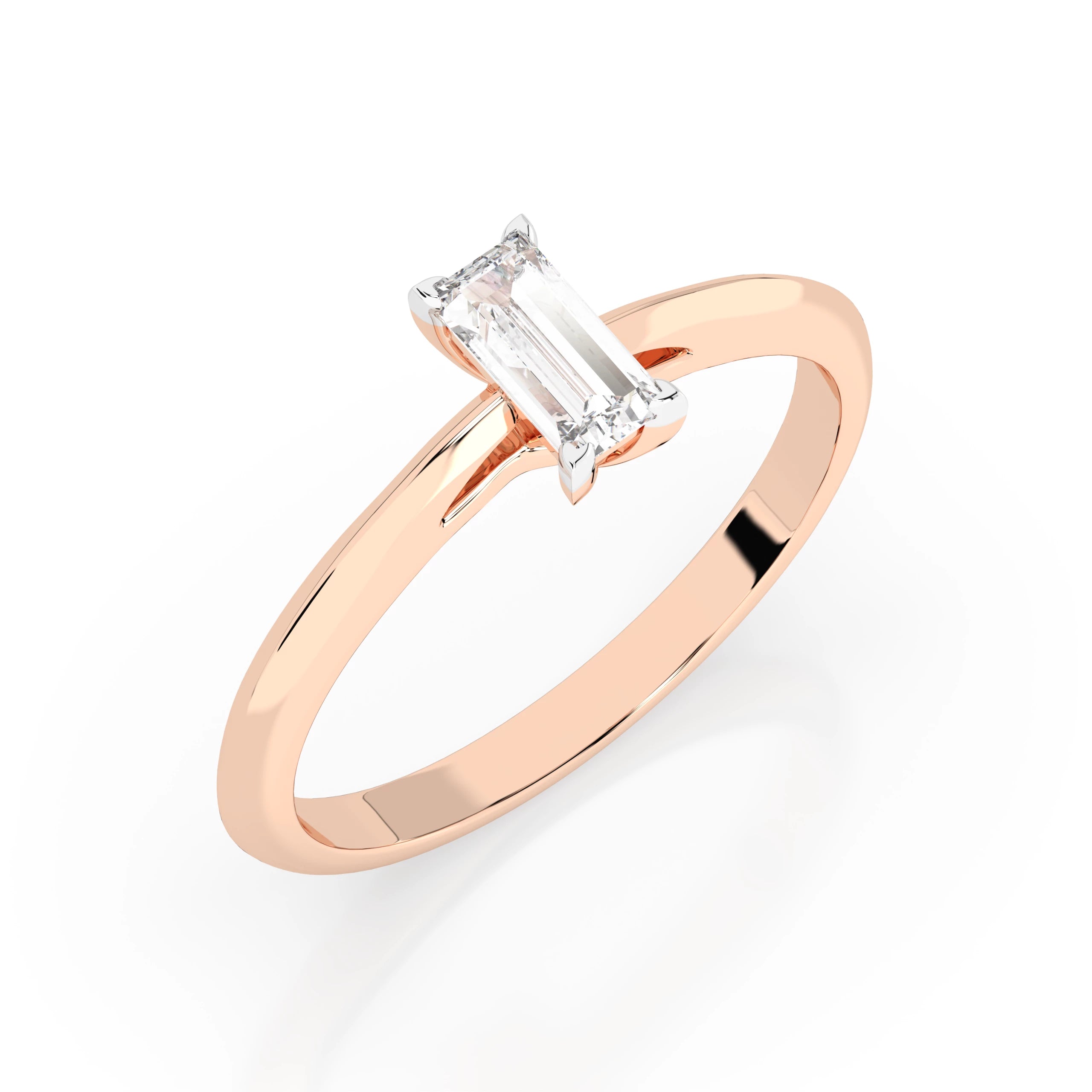 Solitaire Ring (Baguette), 0.3 ct — 101-10190(0.30)BAQ