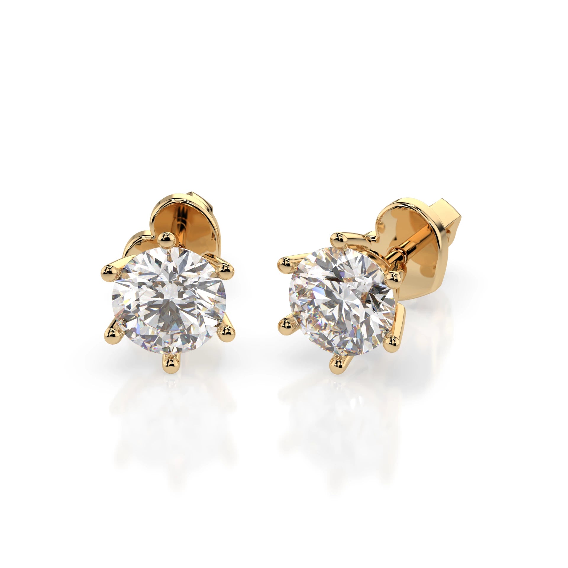 Solitaire Butterfly Earring (Round), 0.8 ct — 102-10151(4.7)