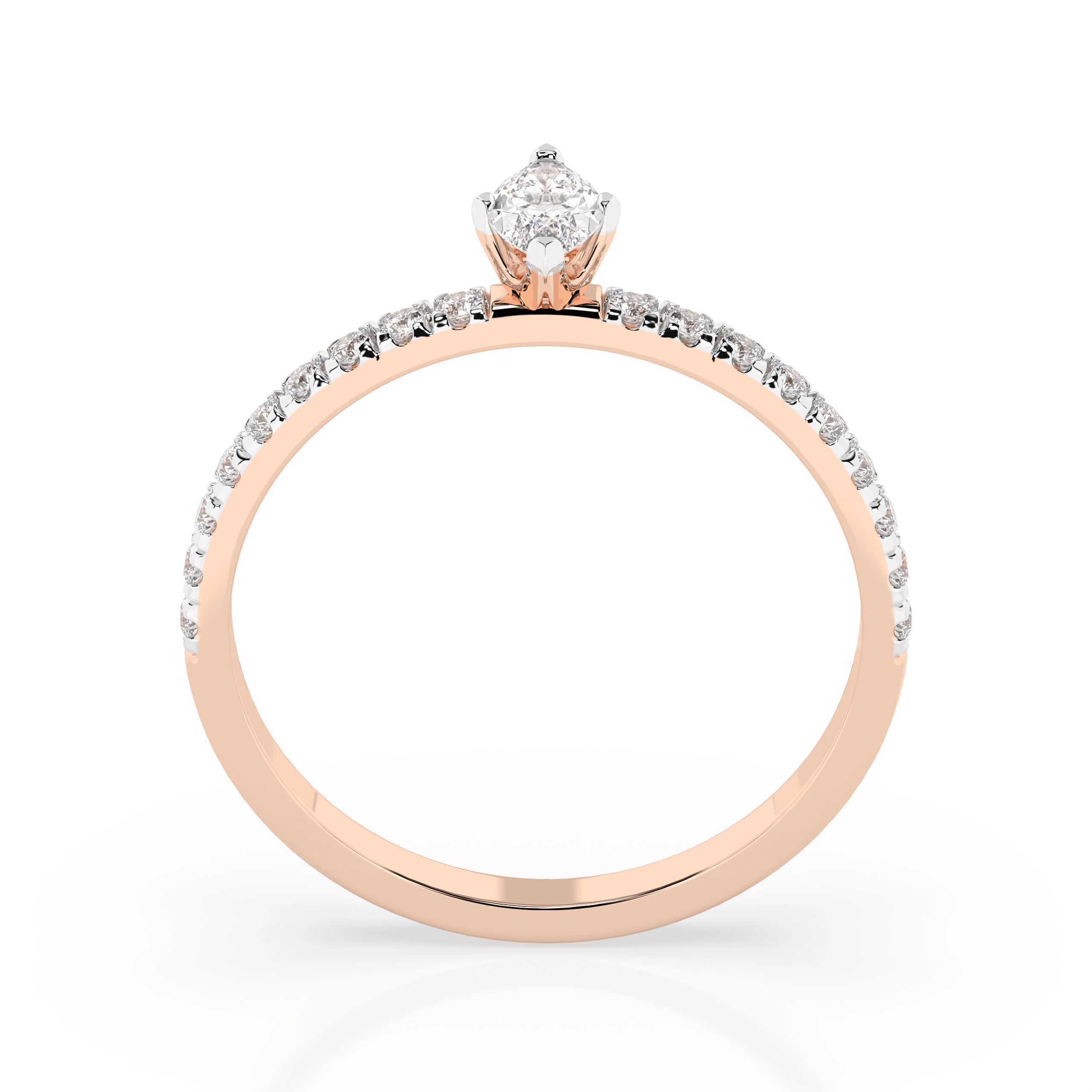 Solitaire Eternity Ring (Marquise), 0.15 ct — 101-10181/4(0.15)MARQUISE