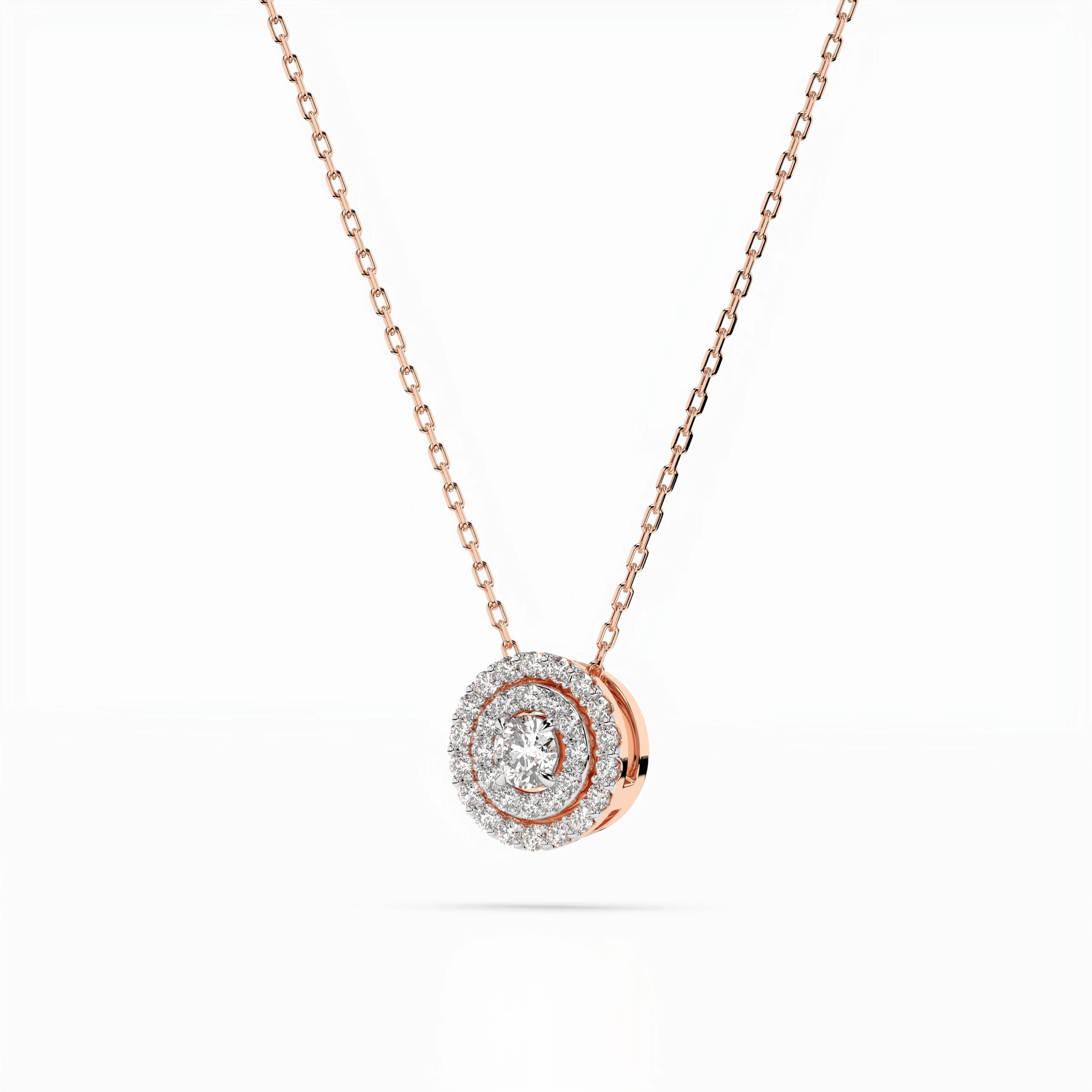 Illusion Necklace (Round), 0.09 ct — 104-10043