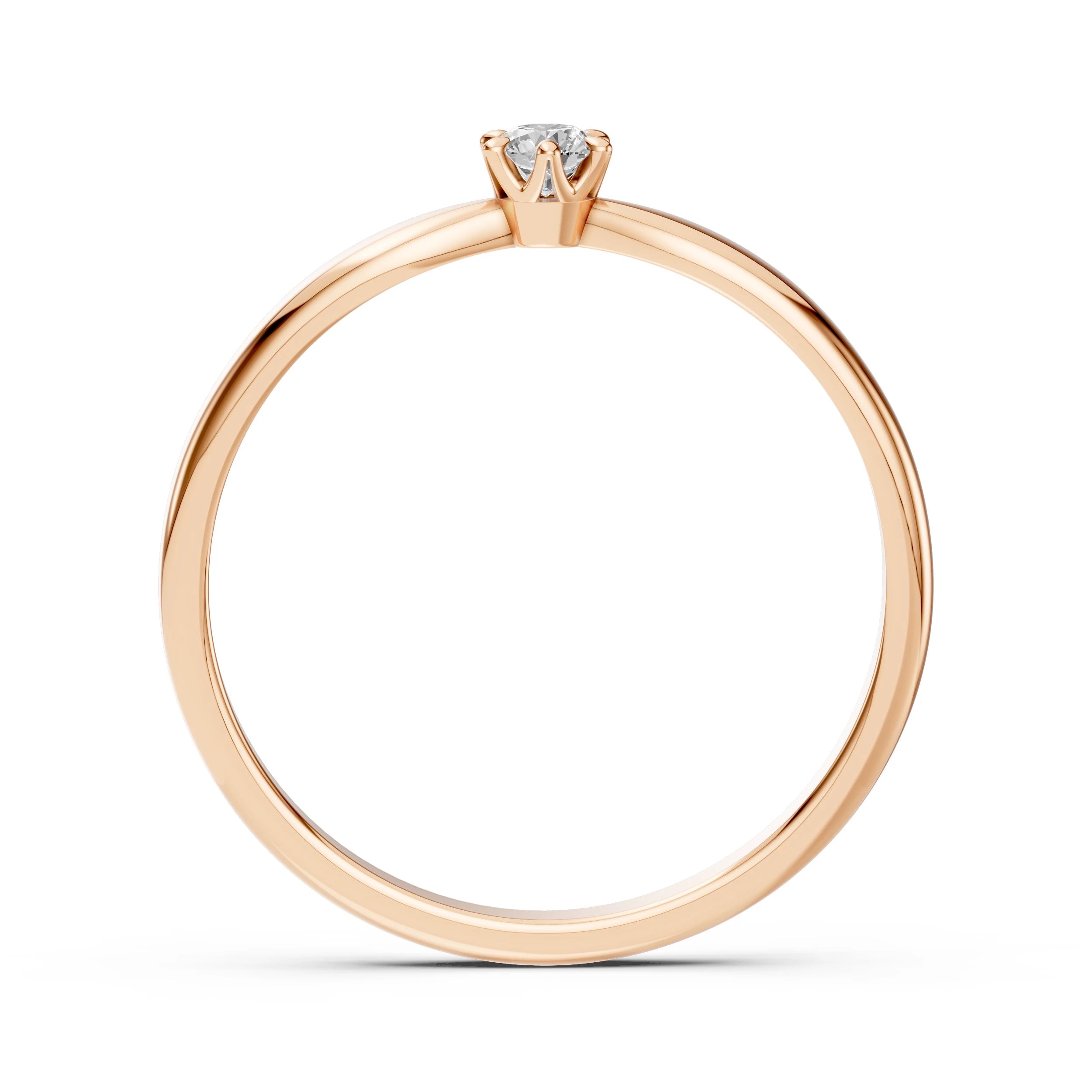 Solitaire Ring (Round), 0.1 ct — 101-10040(3.0)