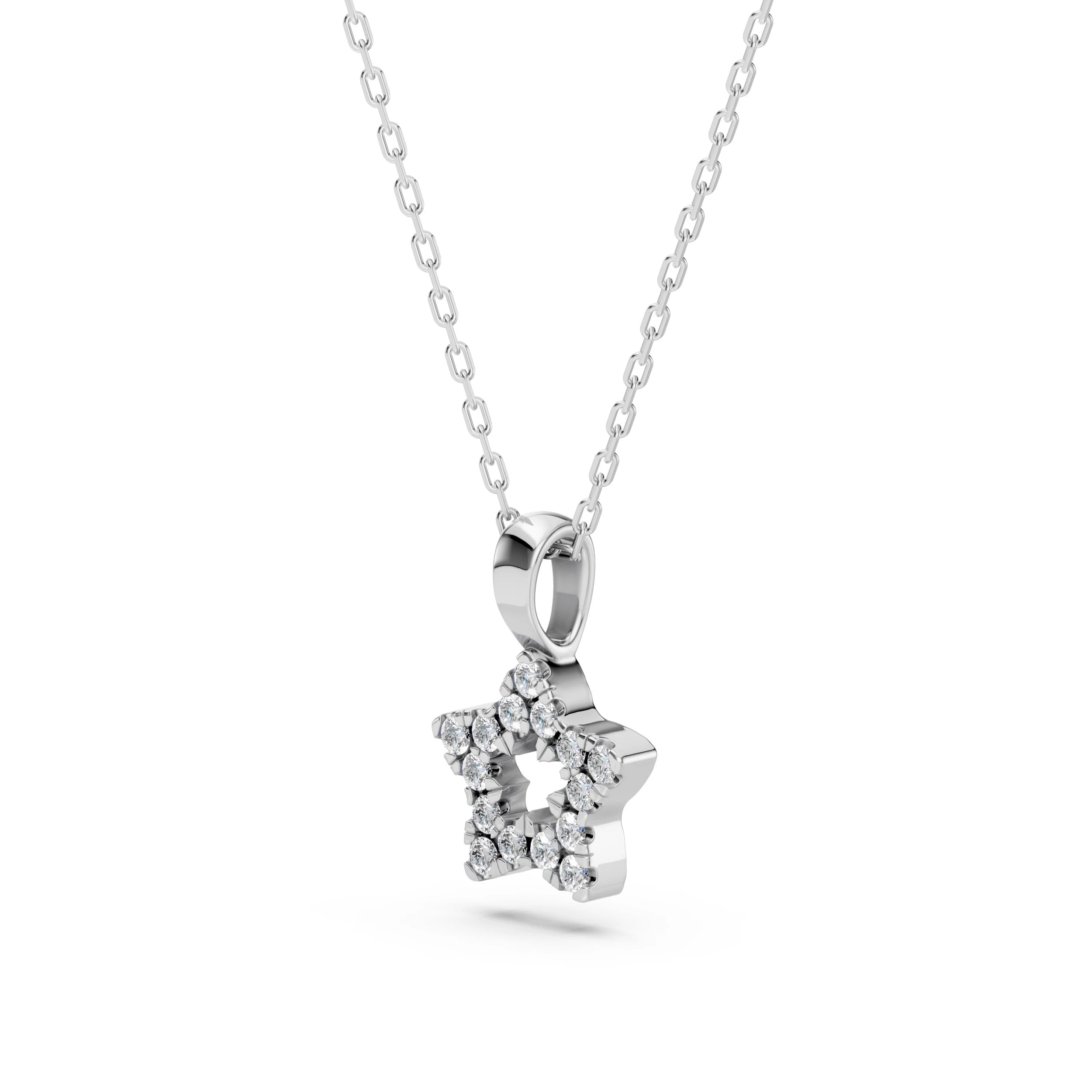 Minimalism Necklace (Round), 0.08 ct — 104-10078