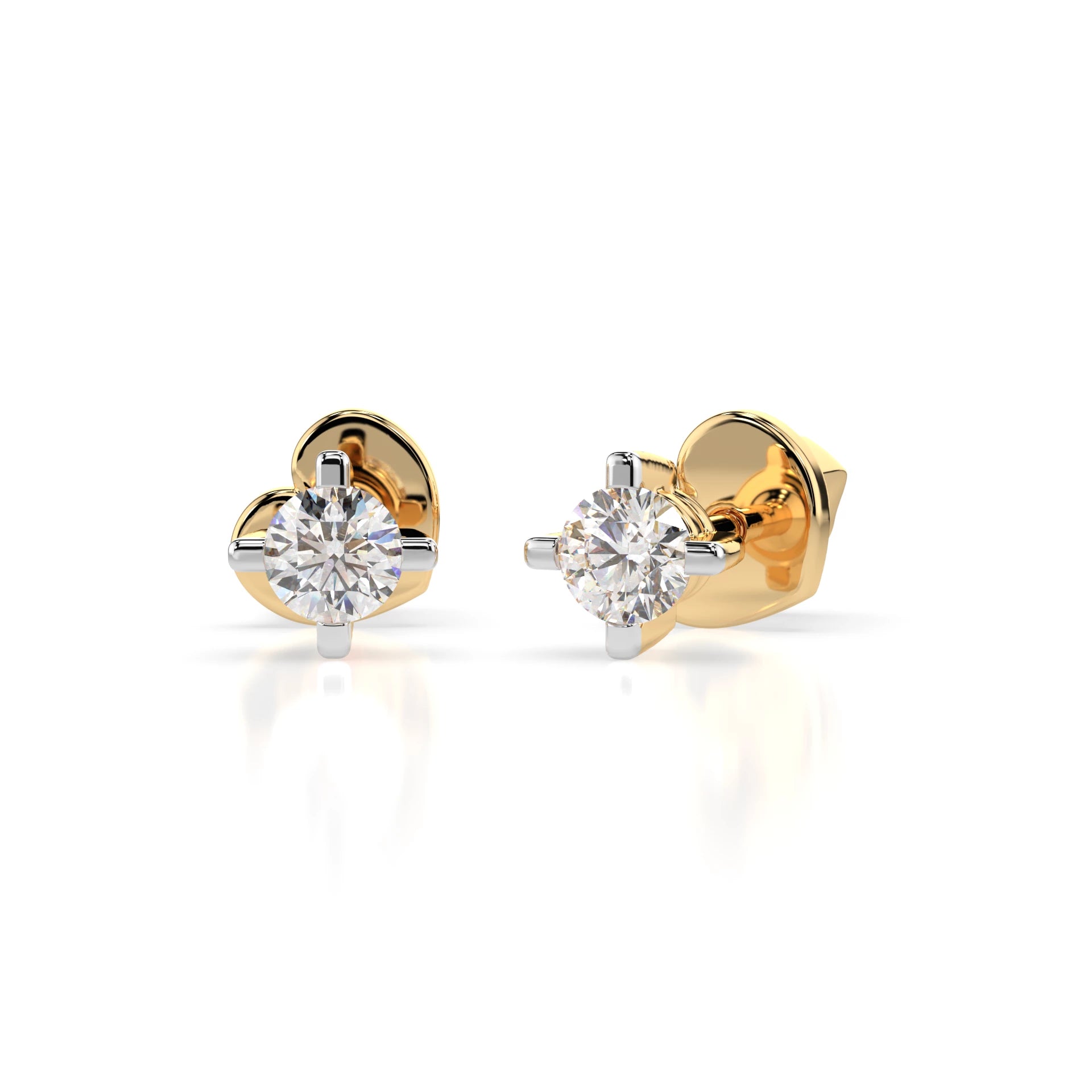 Solitaire Butterfly Earring (Round), 0.12 ct — 102-10025(2.5)