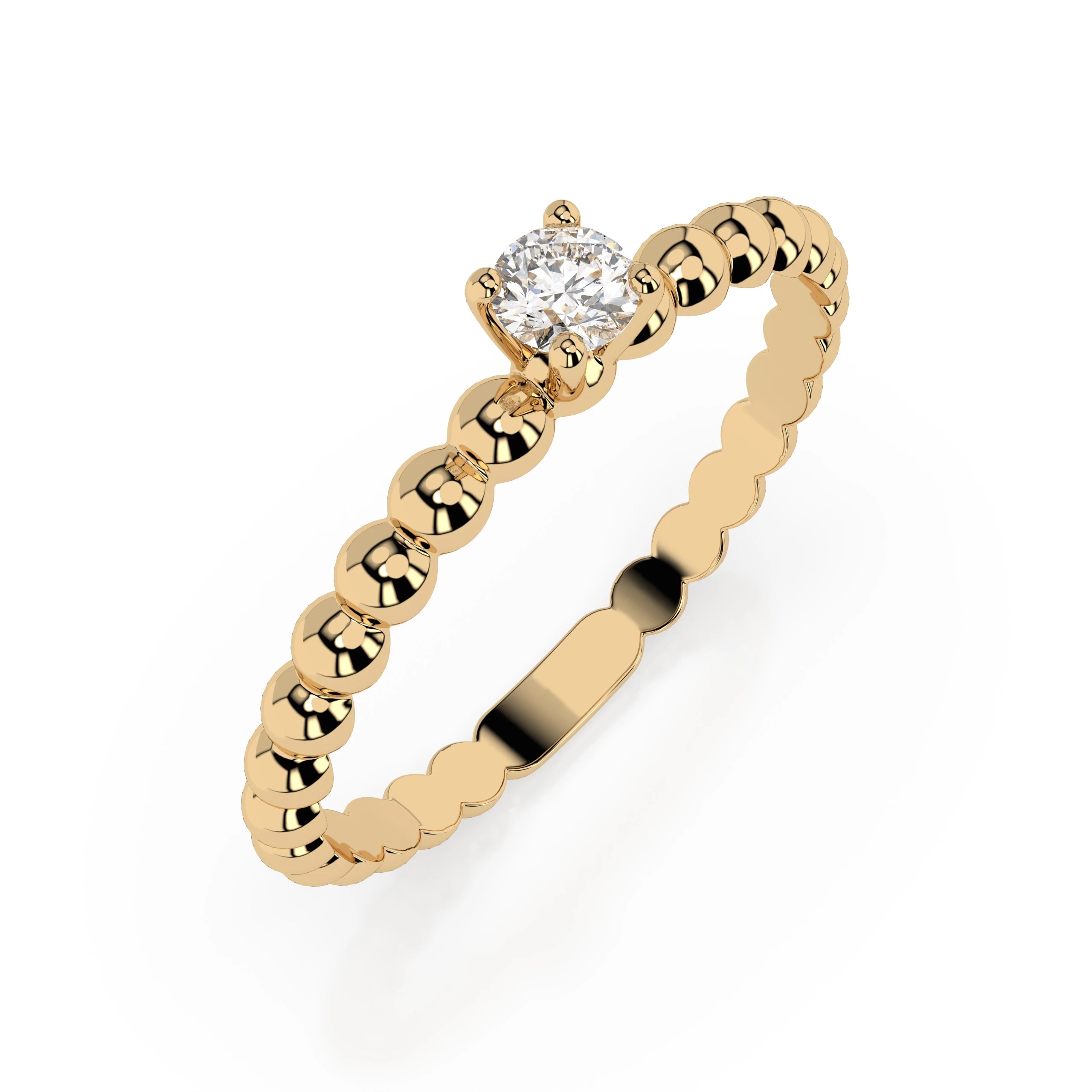 Solitaire Ring (Round), 0.08 ct — 101-10039(2.7)