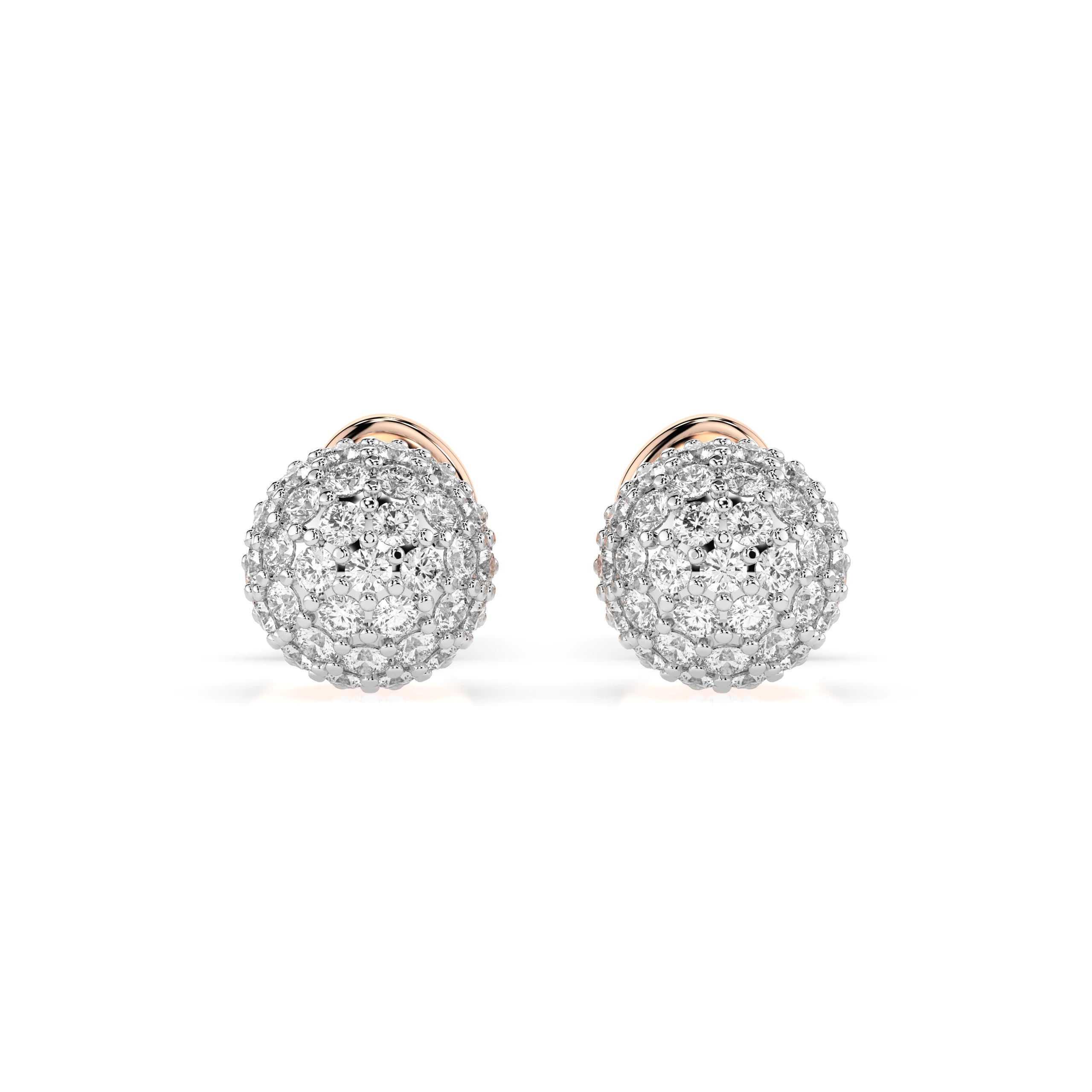 Illusion Earring (Round), 0.46 ct — 102-10090
