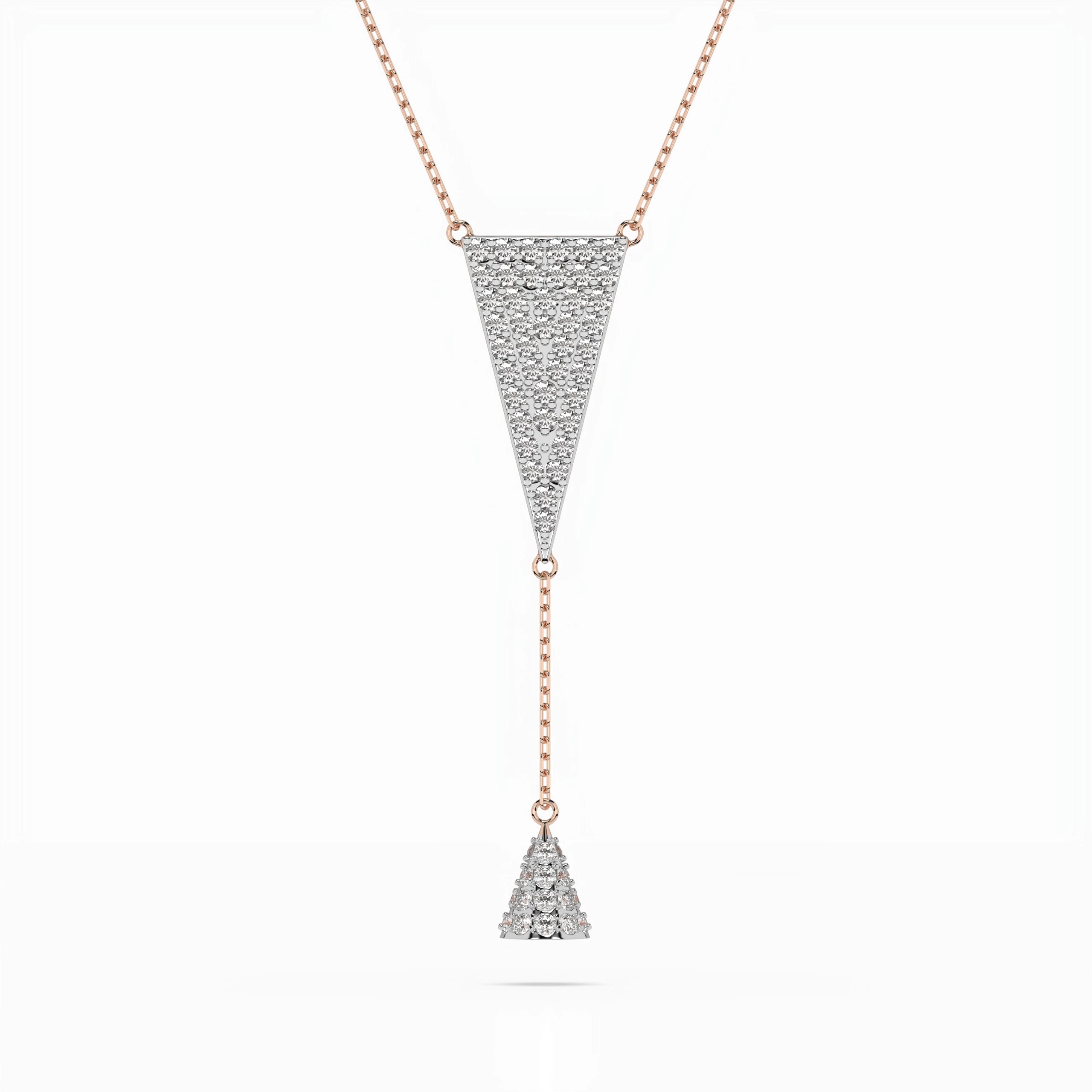 Minimalism Necklace (Round), 0.41 ct — 104-10018/2