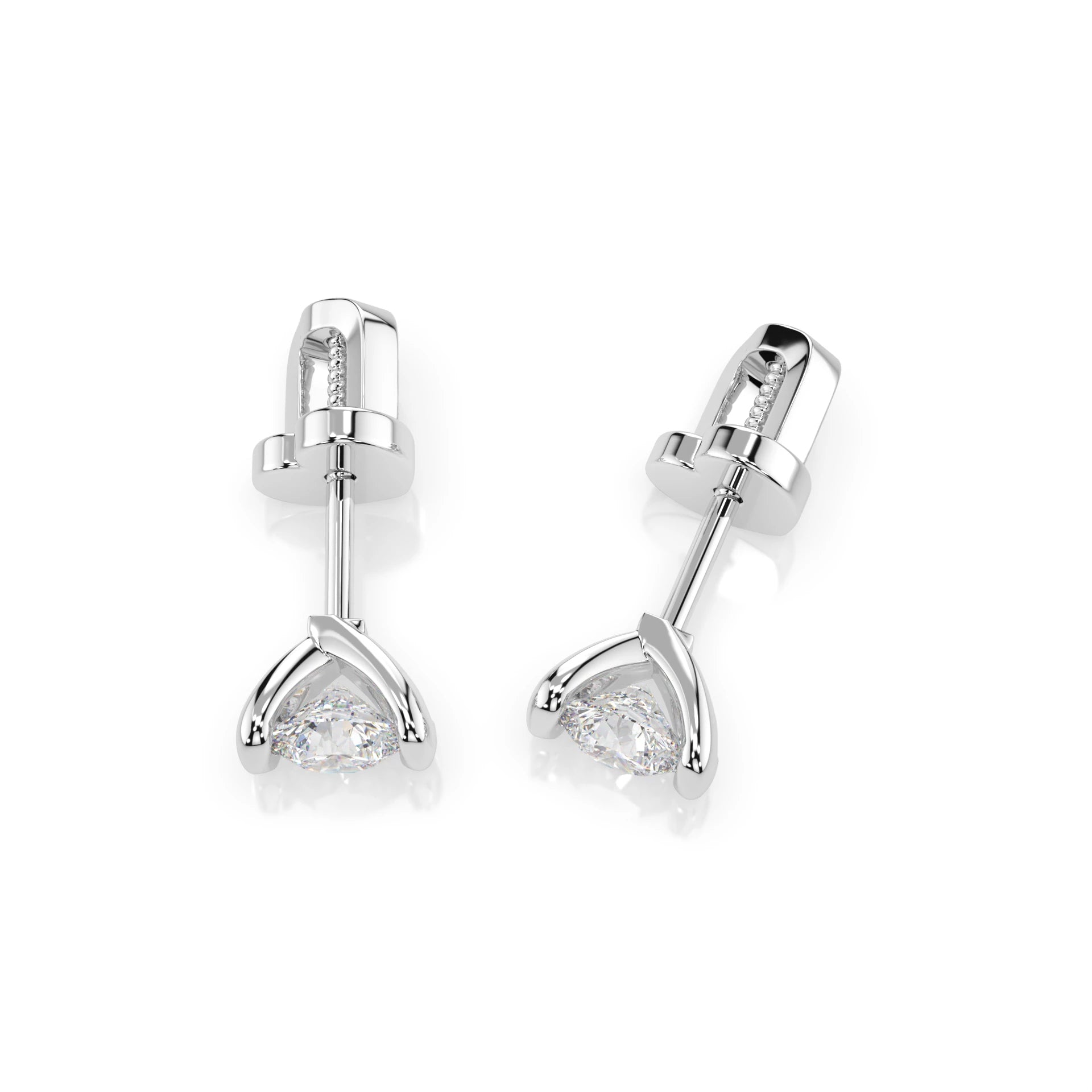 Solitaire Butterfly Earring (Round), 0.4 ct — 102-10016(3.7)