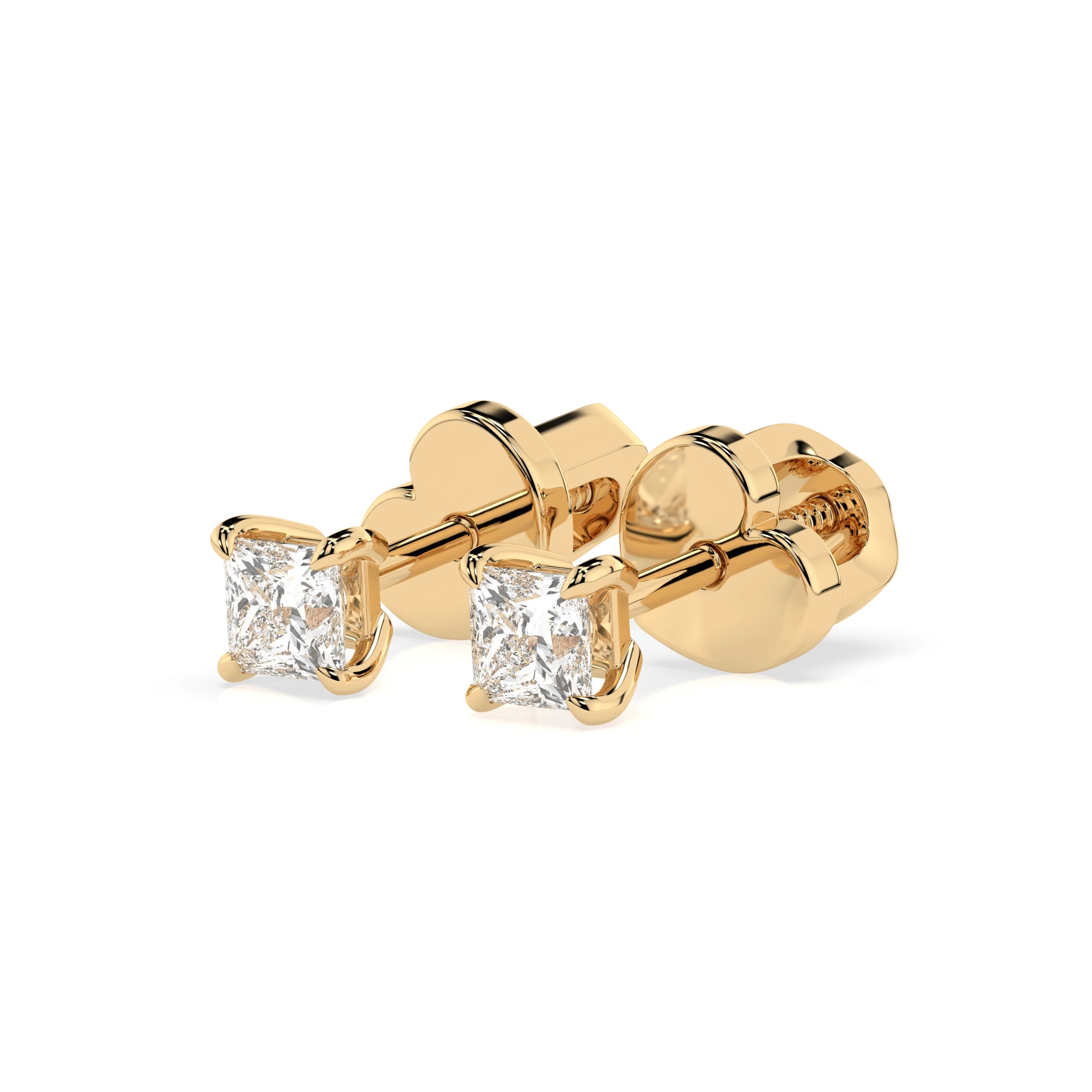 Solitaire Butterfly Earring (Princess), 0.2 ct — 102-10113(2.5)PR