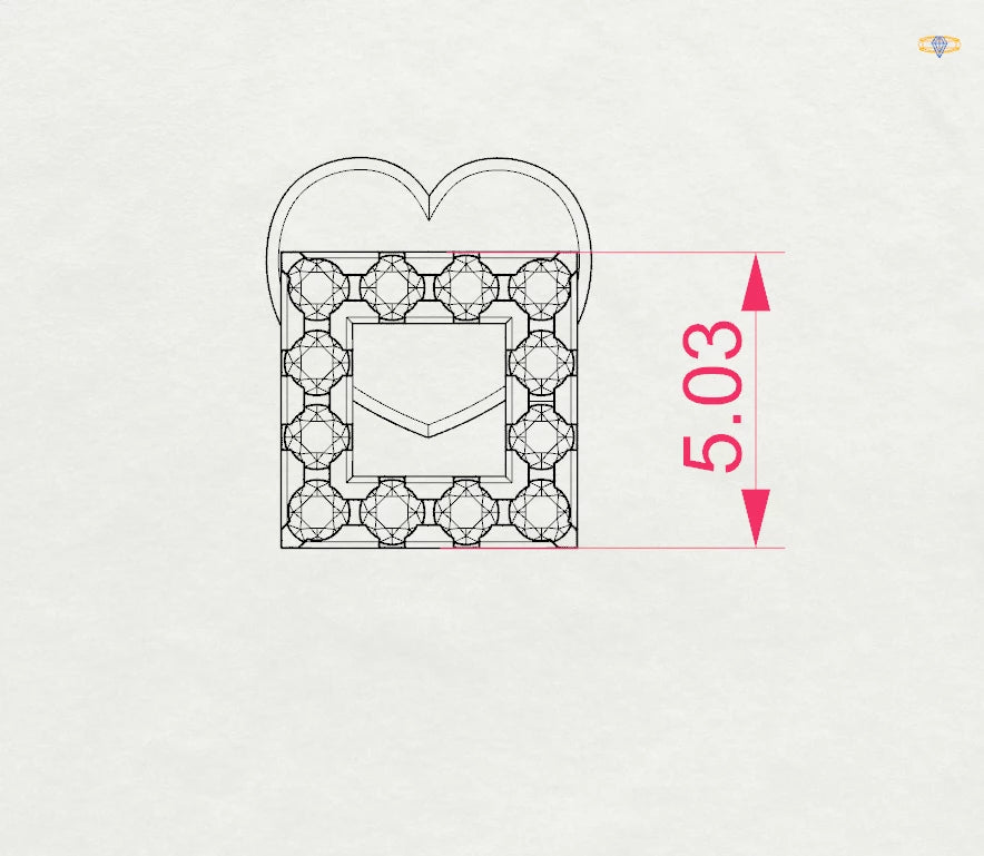 Minimalism Earring (Round), 0.14 ct — 102-10053