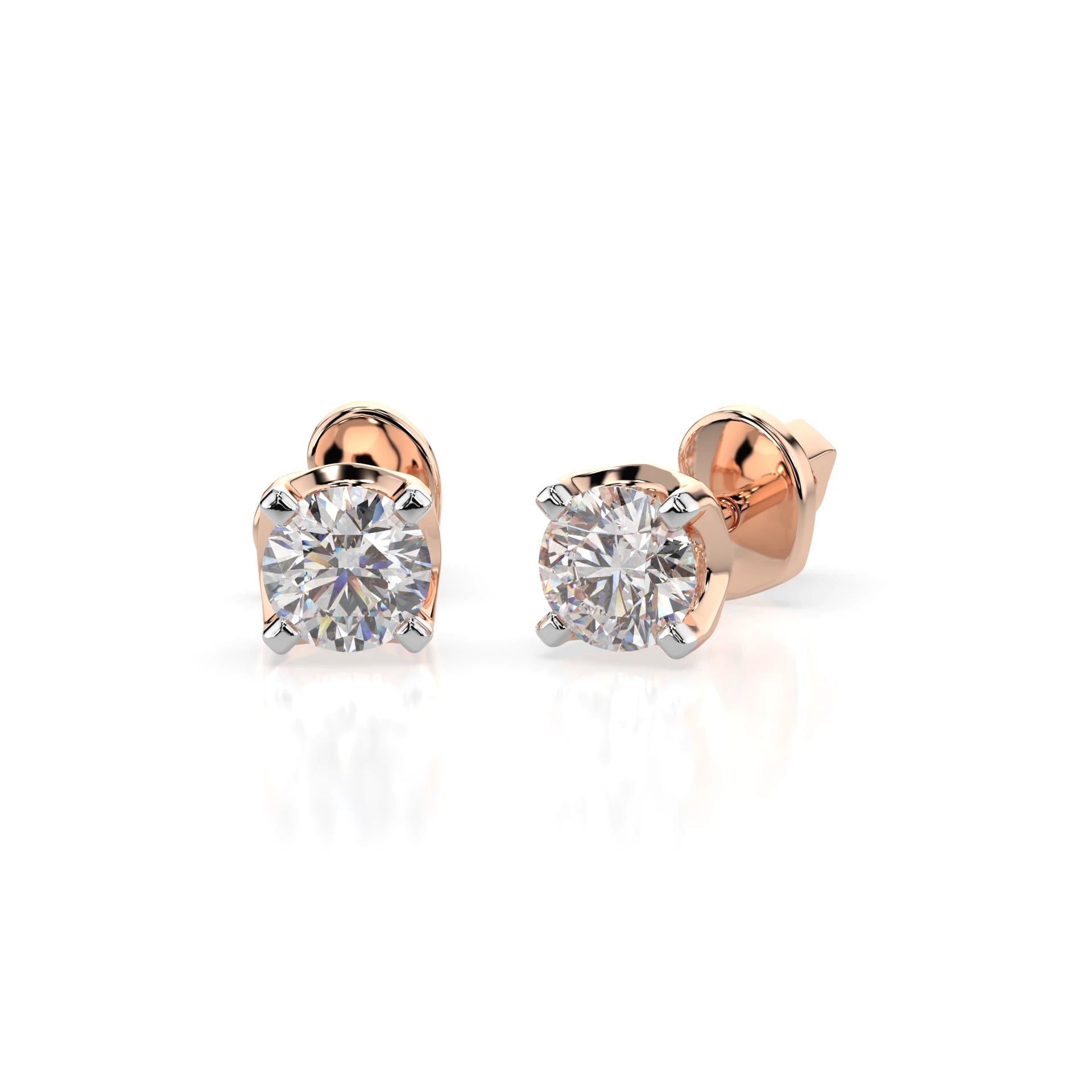 Solitaire Butterfly Earring (Round), 0.4 ct — 102-10020(3.7)