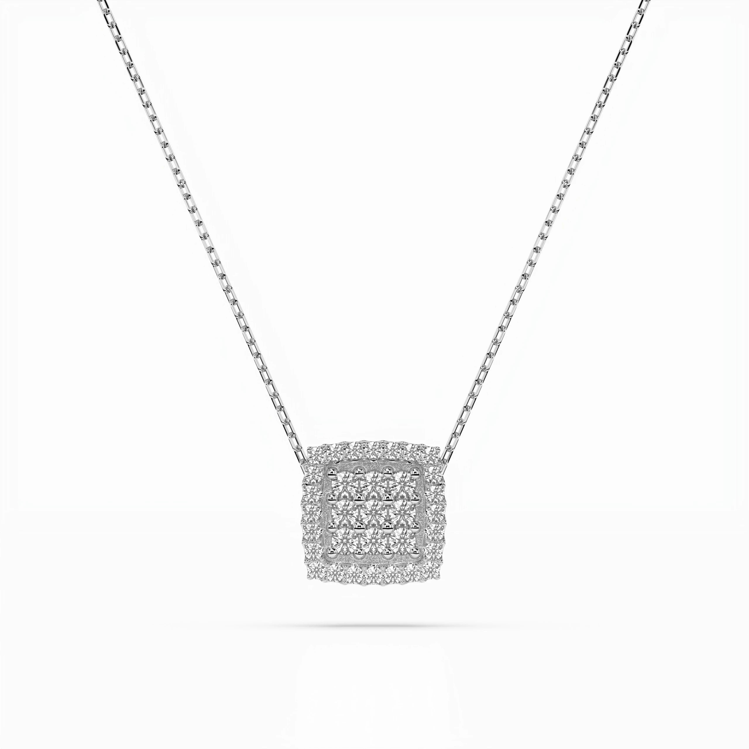 Illusion Necklace (Round), 0.12 ct — 104-10035