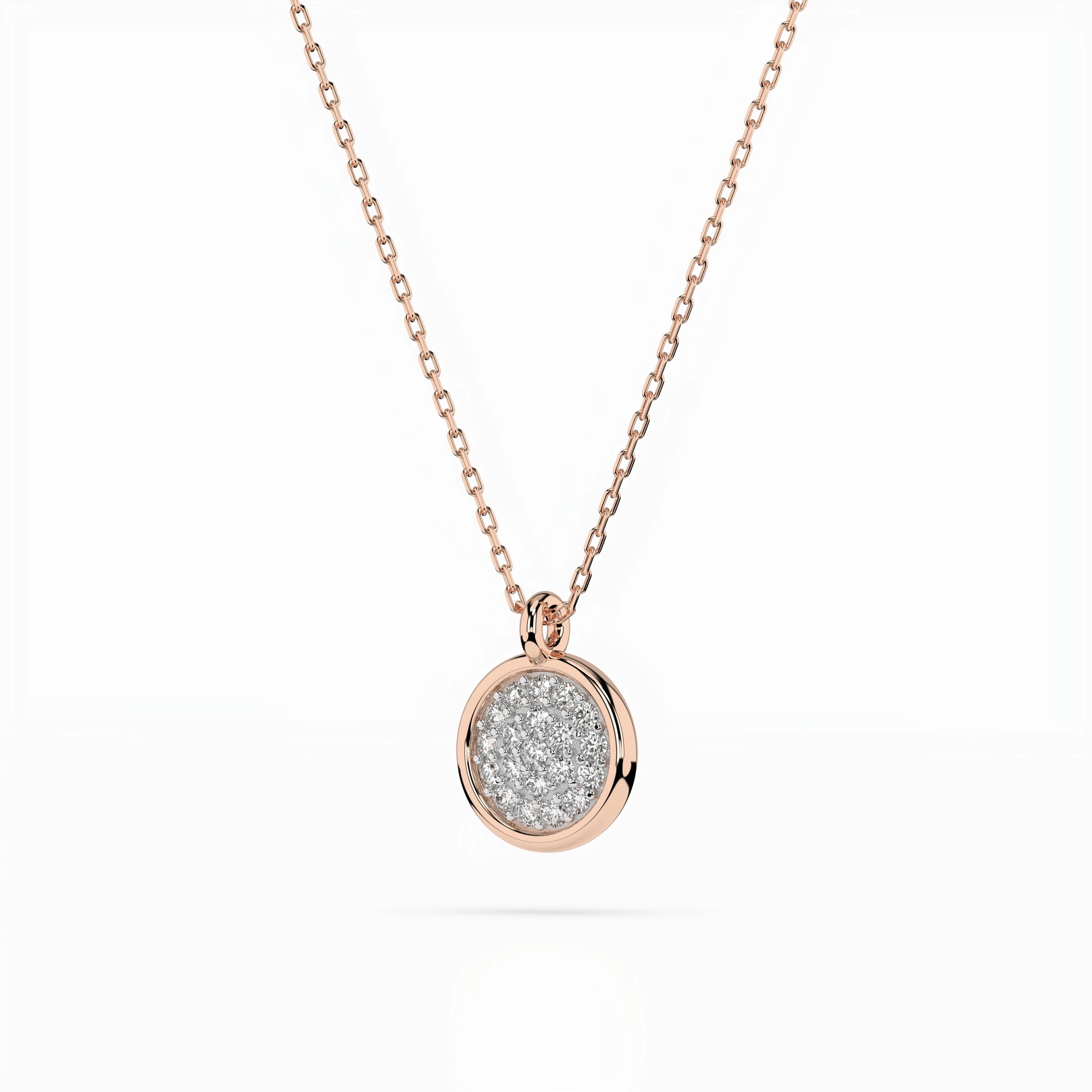 Illusion Necklace (Round), 0.12 ct — 104-10022