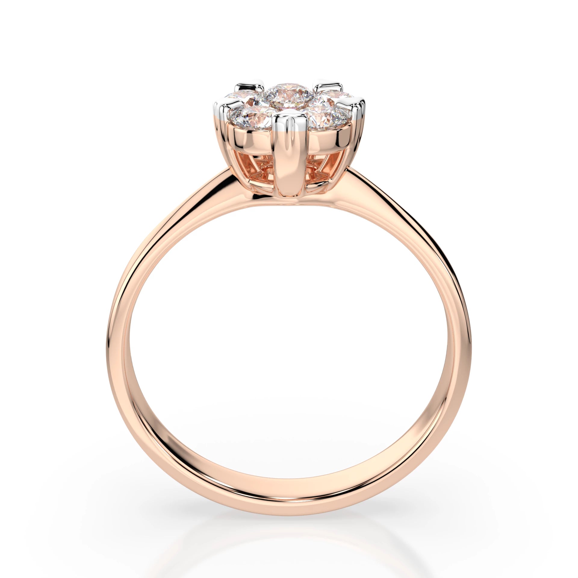 Illusion Ring (Round), 0.15 ct — 101-10015/1(3.4)