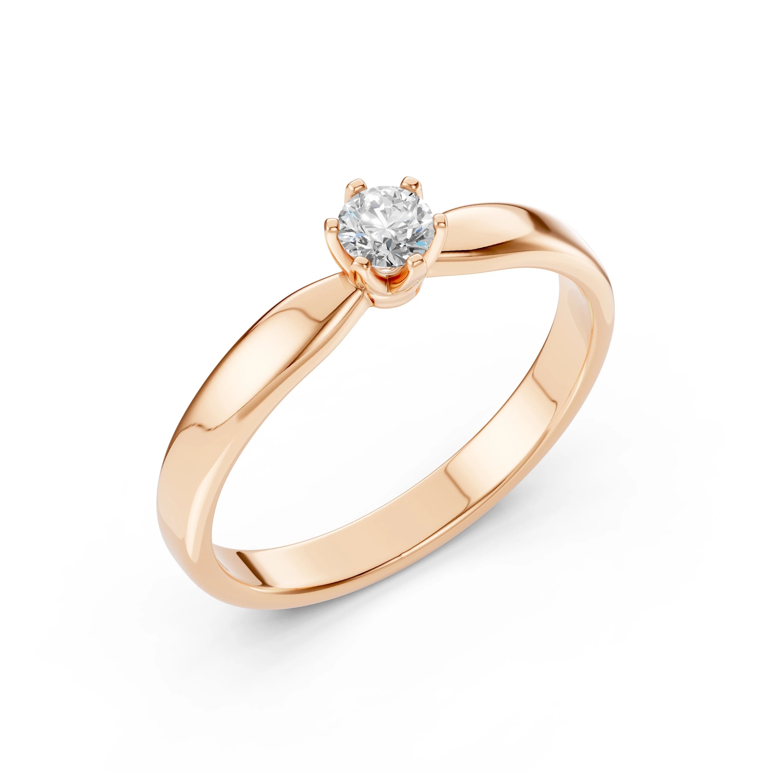 Solitaire Ring (Round), 0.15 ct — 101-10040(3.4)