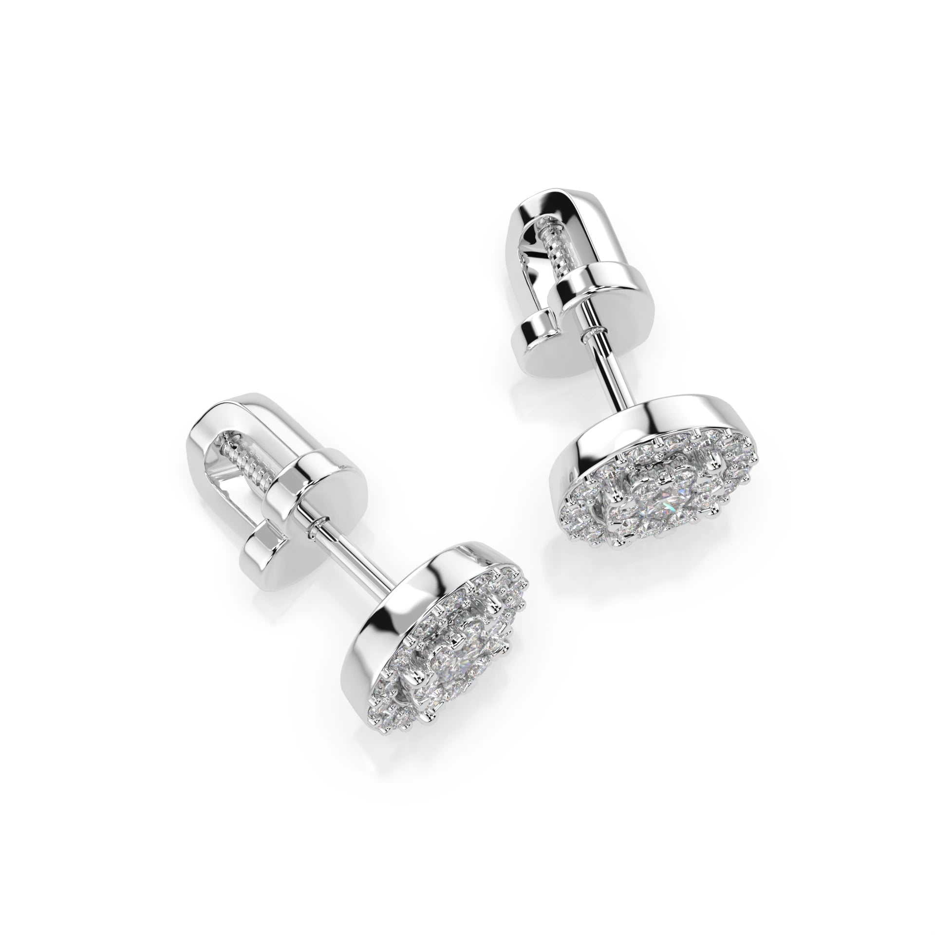 Illusion Earring (Round), 0.12 ct — 102-10018(2.5)