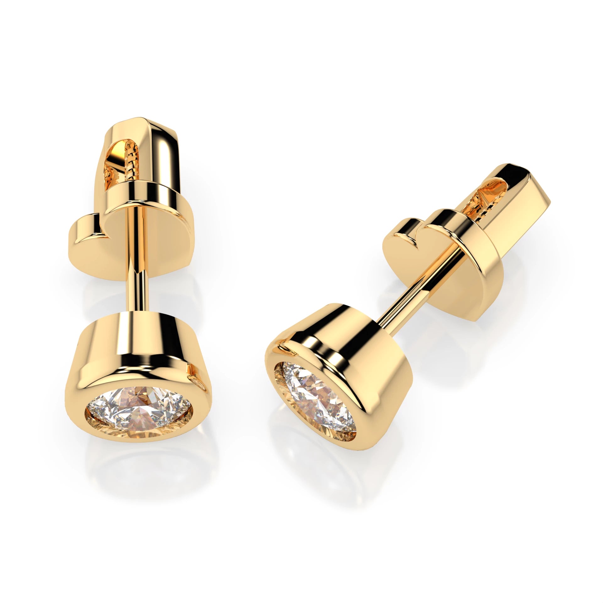 Solitaire Butterfly Earring (Round), 0.6 ct — 102-10010(4.2)