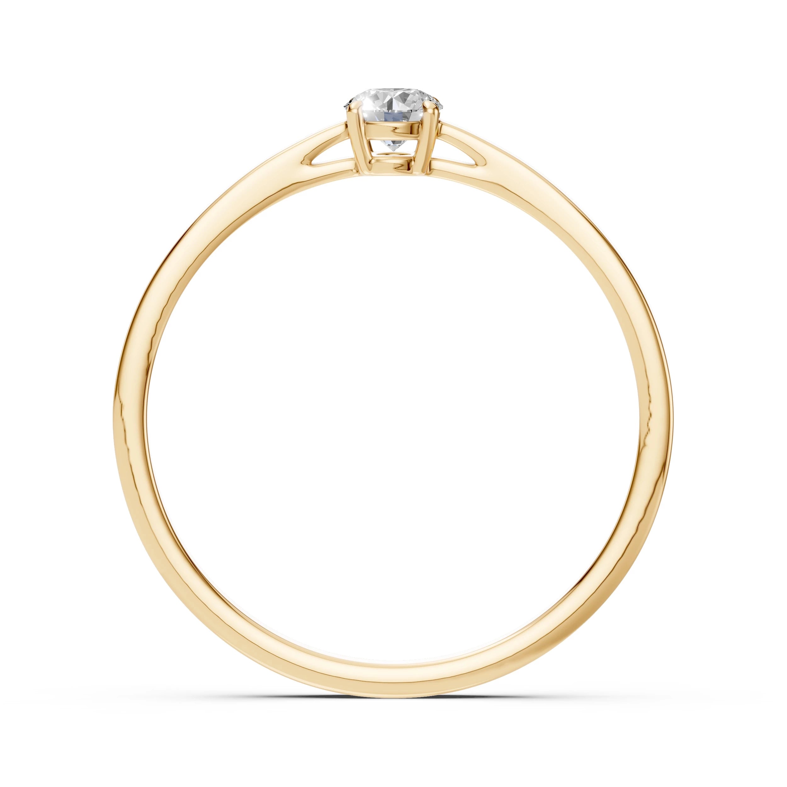 Solitaire Ring (Round), 0.15 ct — 101-10012/1(3.4)