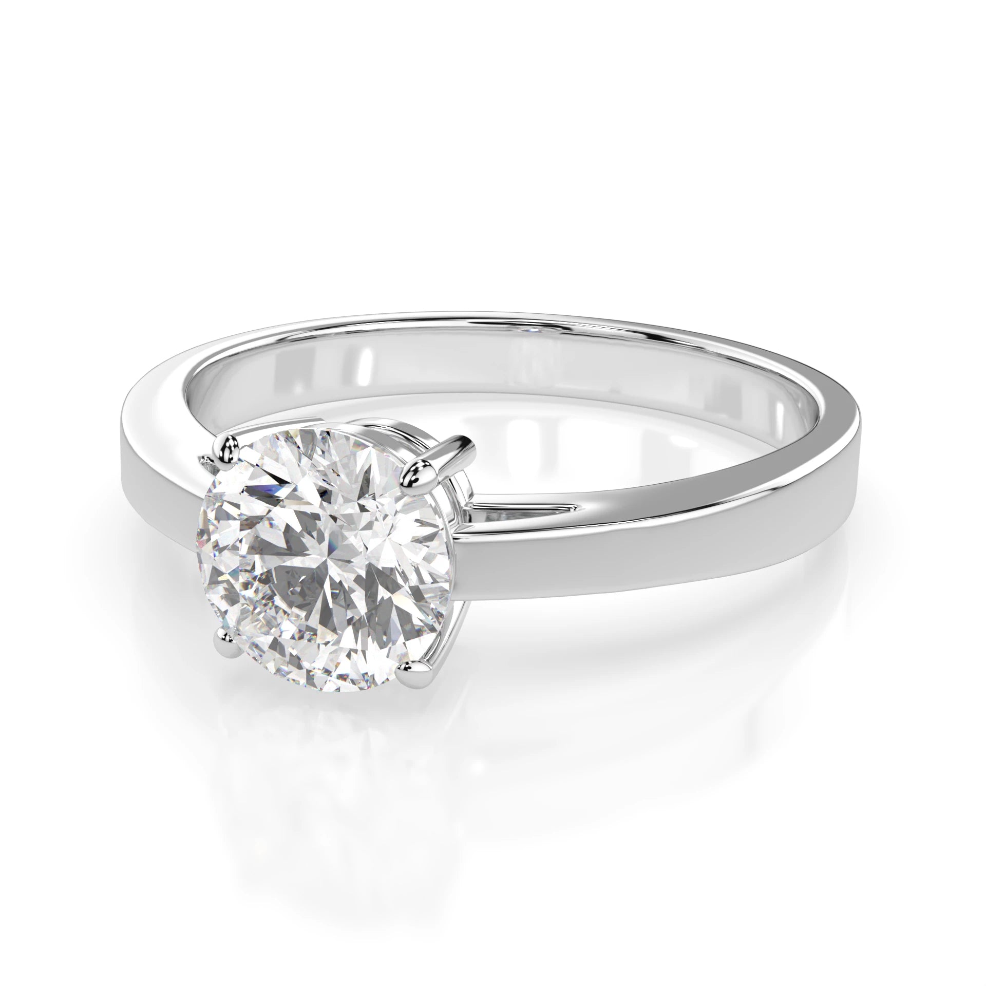 Solitaire Ring (Round), 1.0 ct — 101-10012/1(6.5)