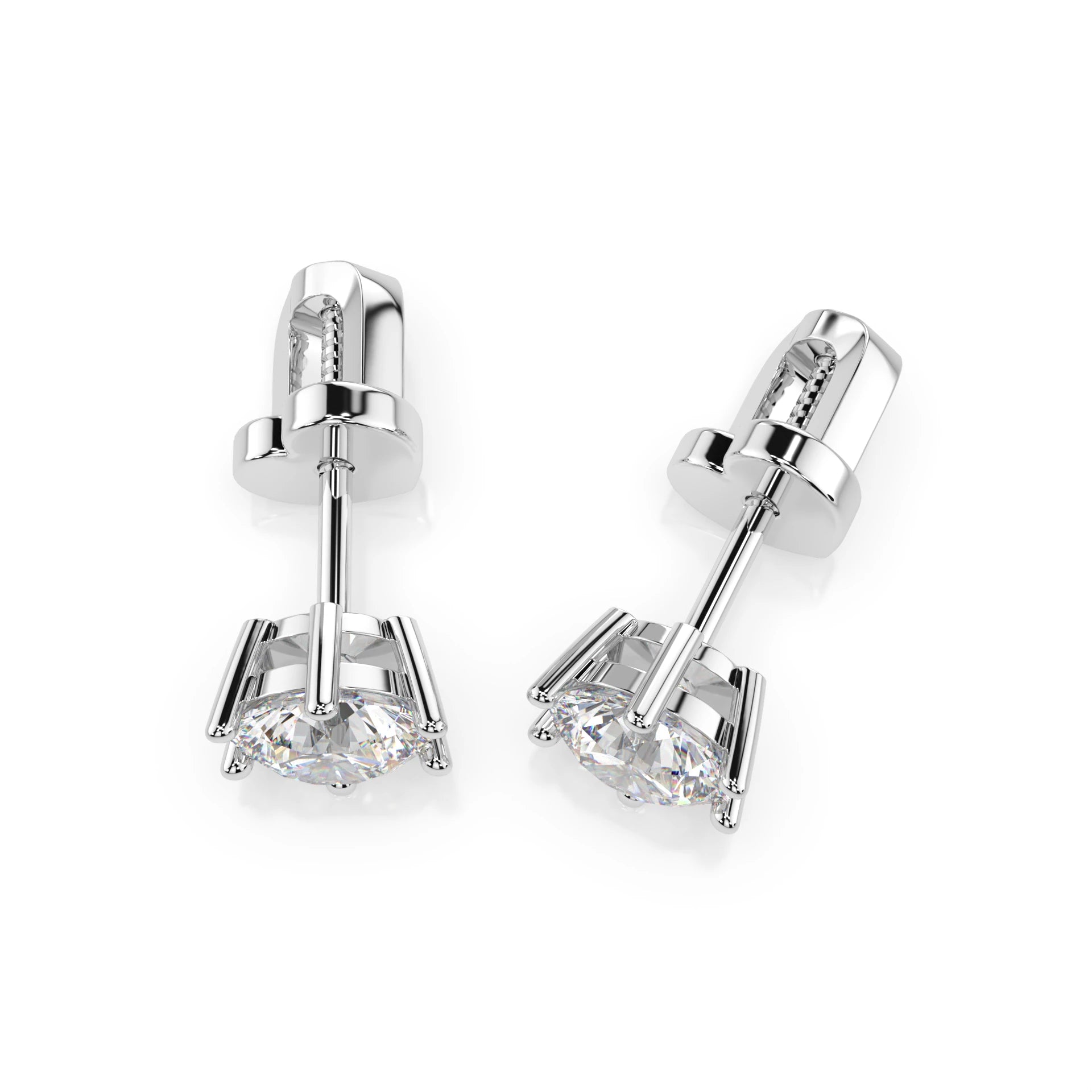 Solitaire Butterfly Earring (Round), 0.8 ct — 102-10151(4.7)