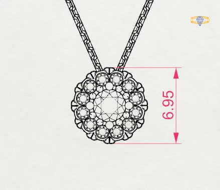 Solitaire Eternity Necklace (Round), 0.1 ct — 104-10044(3.0)