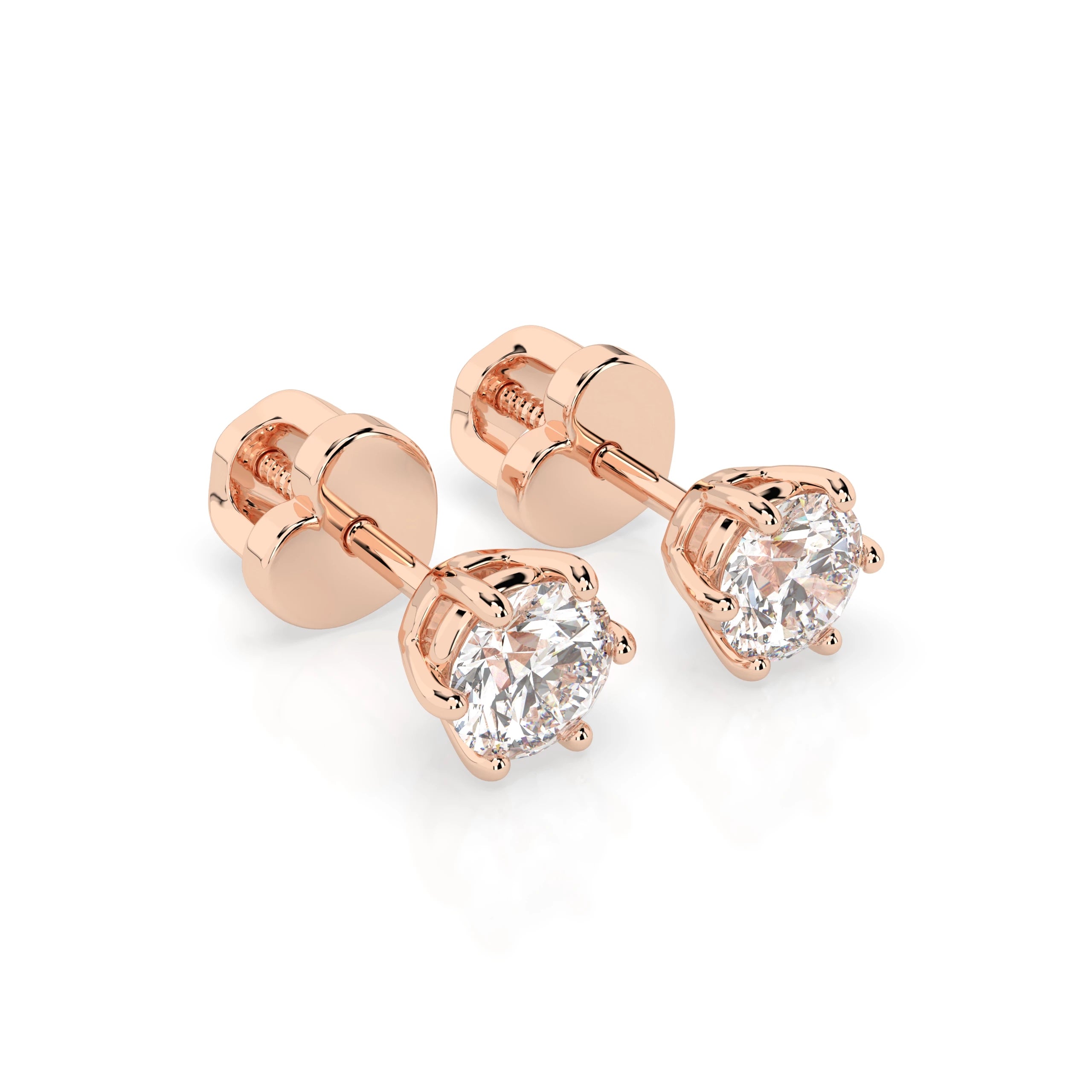 Solitaire Butterfly Earring (Round), 0.6 ct — 102-10027(4.2)
