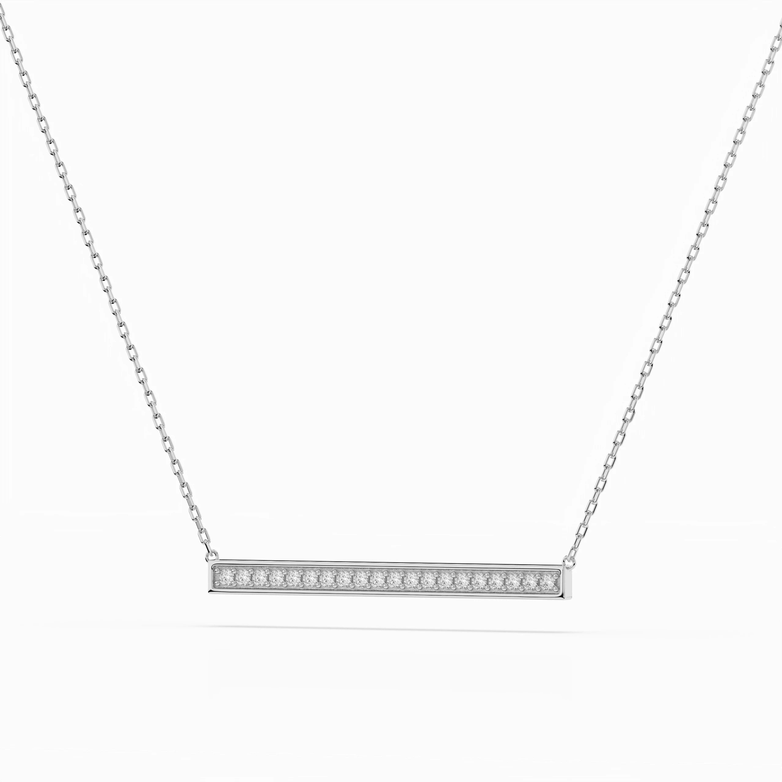 Minimalism Necklace (Round), 0.12 ct — 104-10024