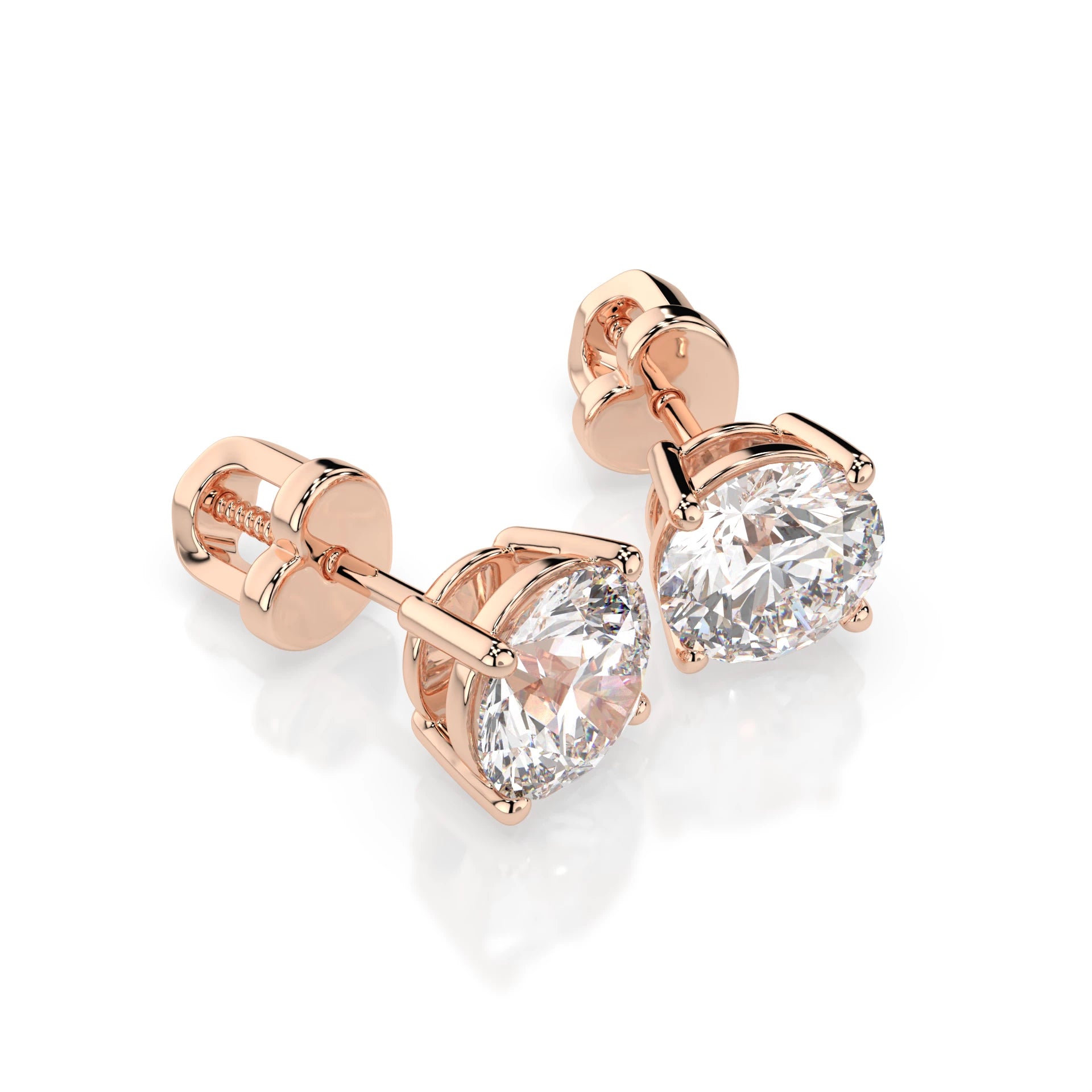 Solitaire Butterfly Earring (Round), 1.4 ct — 102-10012/1(5.7)