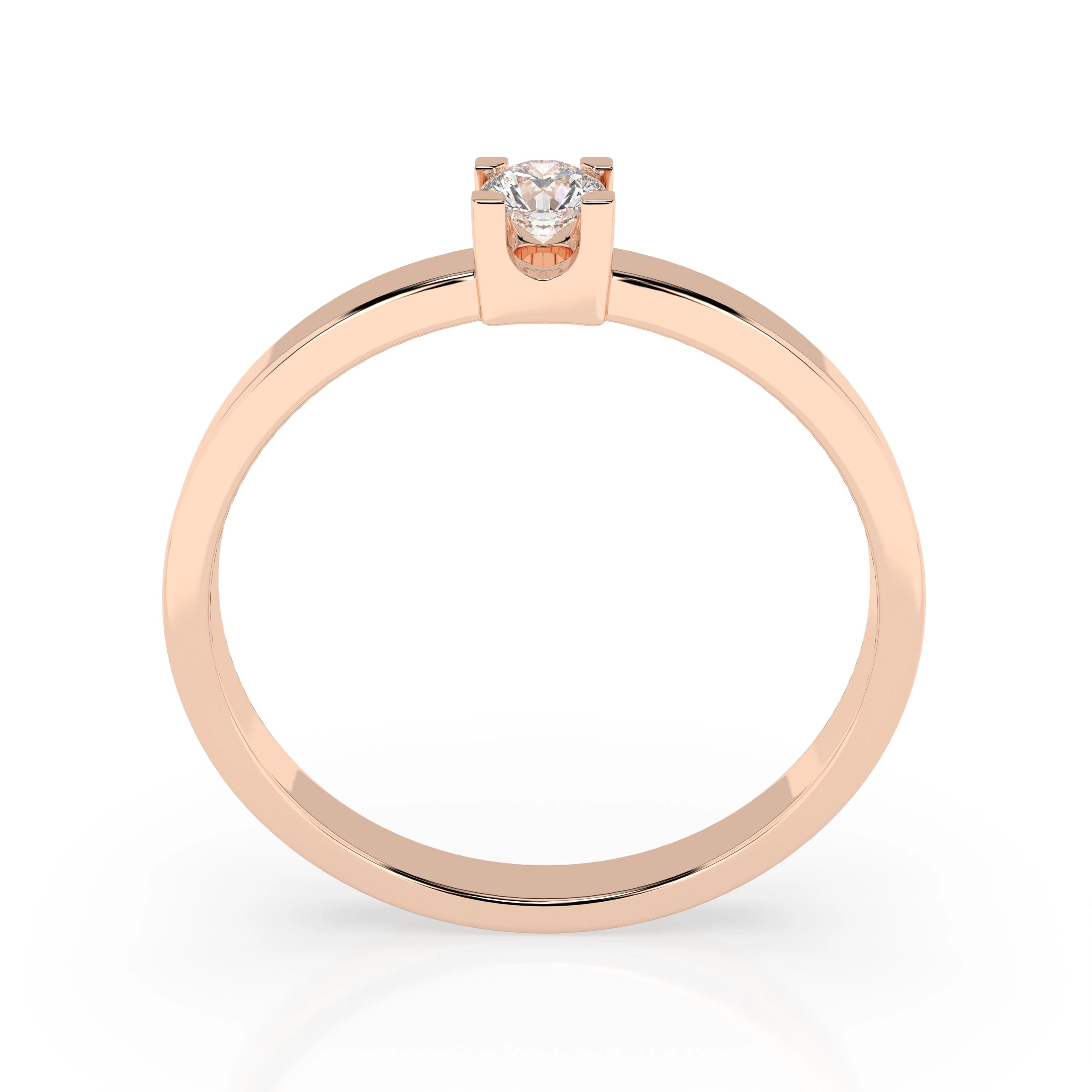Solitaire Ring (Round), 0.1 ct — 101-10036(3.0)